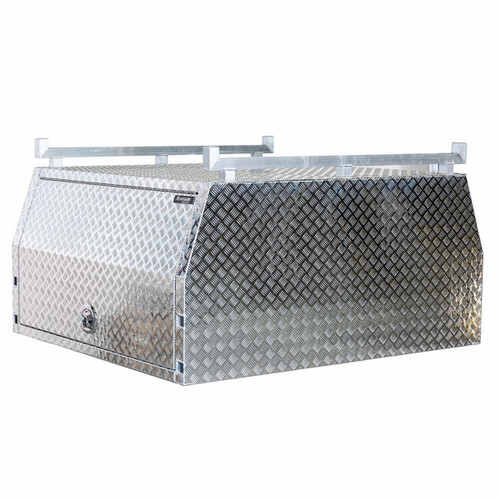 Renegade RIAC1600-3WT - 1600mm 2 Door 3PLS Checker Plate Aluminium Ute Canopy